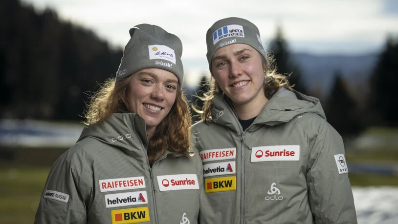 Für die Schwestern Nadja (links) und Marina Kälin wird der Skiathlon am Samstag zu einem ganz besonderen Rennen