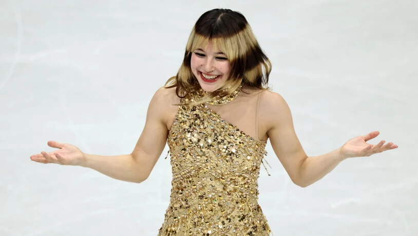 Die Amerikanerin Alysa Liu kann es nicht fassen: Sie ist Olympiasiegerin