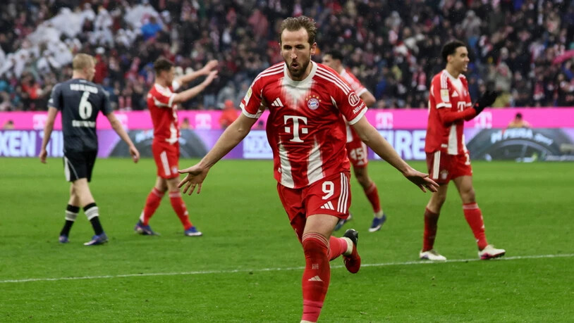 Harry Kane jubelt und jubelt - der Engländer steht nun bei 28 Toren in der laufenden Bundesliga