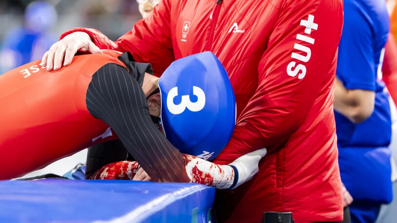 Ein Häufchen Elend: Livio Wenger braucht Trost