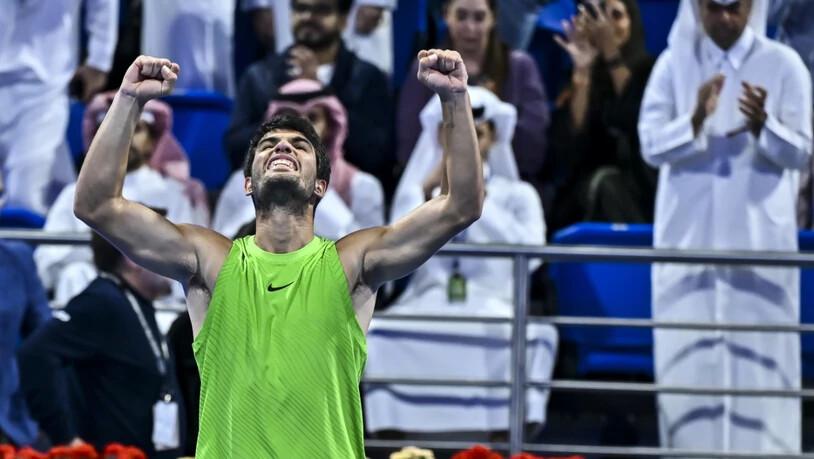 Carlos Alcaraz präsentierte sich auch in Doha in Topform