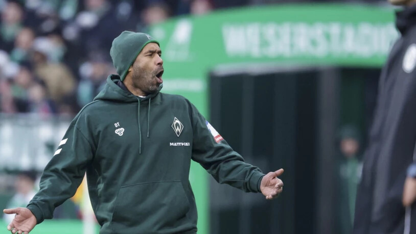 Trainer Daniel Thioune erreichte mit Werder Bremen einen wertvollen Auswärtssieg