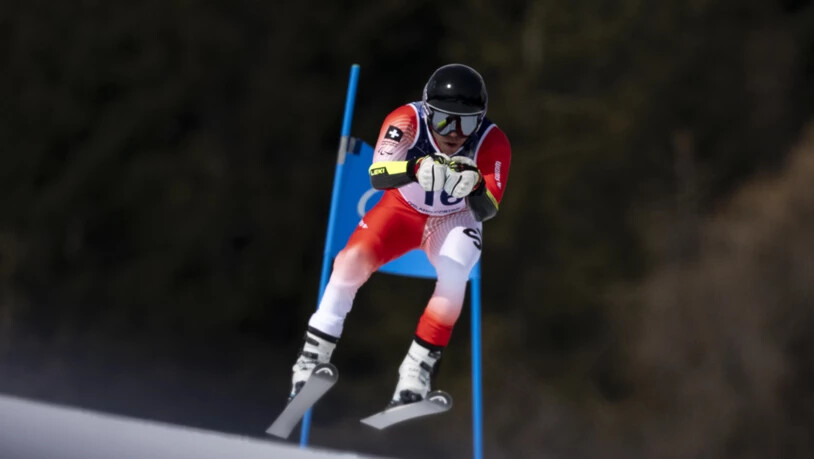 Robin Cuche nimmt der Konkurrenz auch im Super G 98 Hundertstel und mehr ab