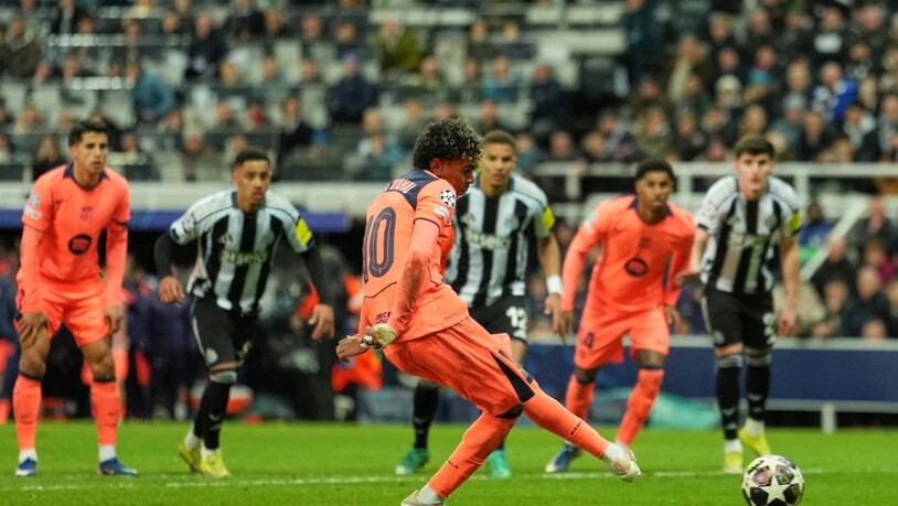 Barcelonas Nummer 10, Lamine Yamal, traf mit der letzten Aktion des Spiels in Newcastle zum 1:1