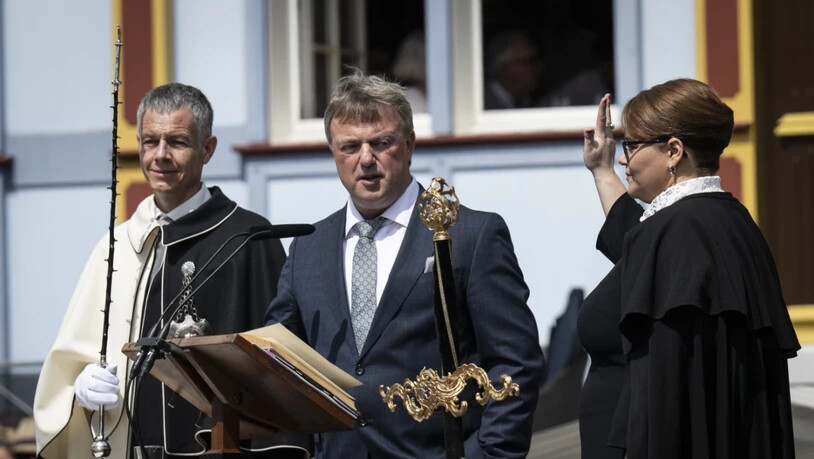 Die Innerrhoder Landsgemeinde wählte Pius Federer (Mitte) zum neuen Landammann.
