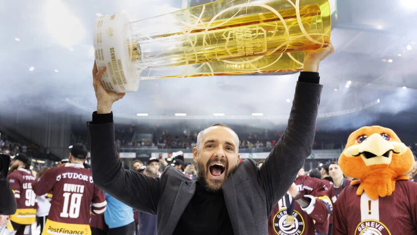 Jan Cadieux, heute Schweizer Nationalcoach, 2023 Meistertrainer mit Servette: 4:1 gegen Biel