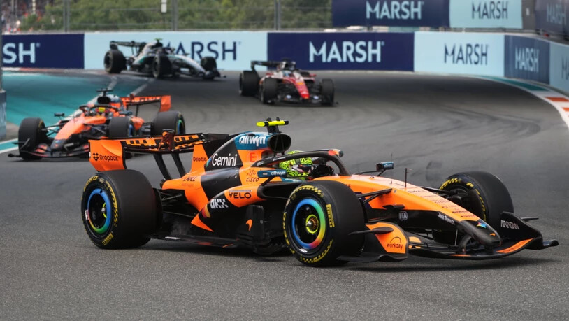 Dem britischen Formel-1-Weltmeister Lando Norris gelingt im Sprintrennen in Miami ein Start-Ziel-Sieg