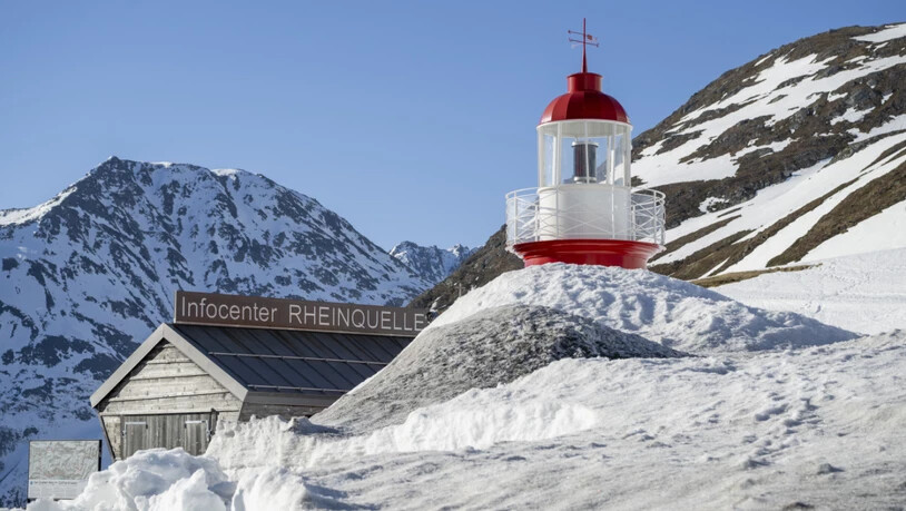 Der Oberalppass mit viel Schnee am 24. April 2026. (Archivbild)