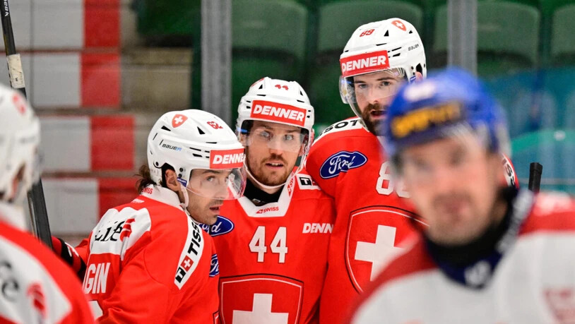 Pius Suter (Mitte) reihte sich bei der WM-Hauptprobe wie Denis Malgin (links) unter die Torschützen