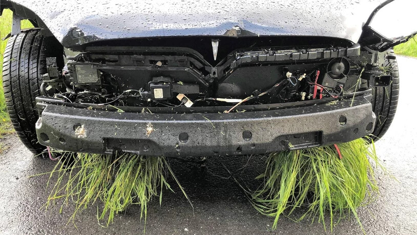 Das Auto des 45-Jährigen wurde beim Unfall beschädigt.