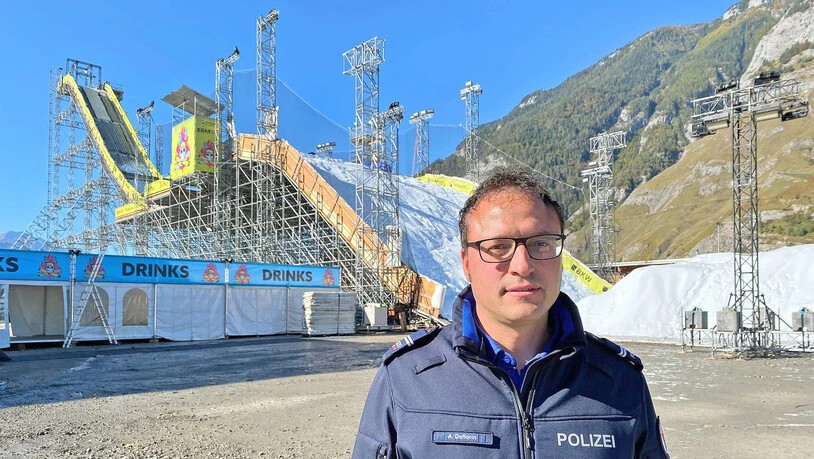 Sicherheit steht an erster Stelle: Andrea Deflorin von der Stadtpolizei Chur stellt das Sicherheitskonzept für das Big-Air-Festival in Chur vor. 