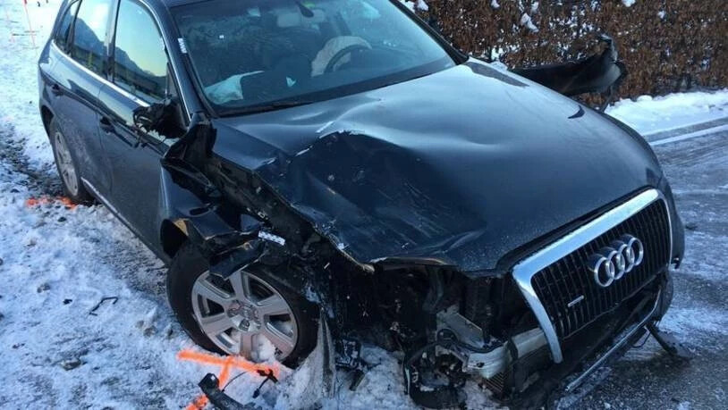 Das Auto von Tiziano M. nach dem tödlichen Unfall.