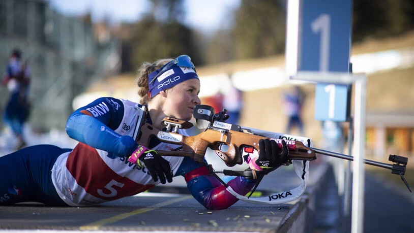 Am Schiessstand: Da wird sich auch für Biathletin Irene Cadurisch das Rennen entscheiden. 
