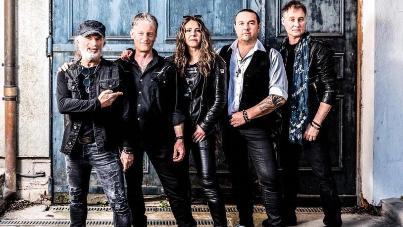 Im September in Thusis: Marc Storace kommt mit seinen neuen Bandmitgliedern Turi Wicki, Emi Meyer, Pat Aeby und Dom Favez (von links) in die Rote Halle.