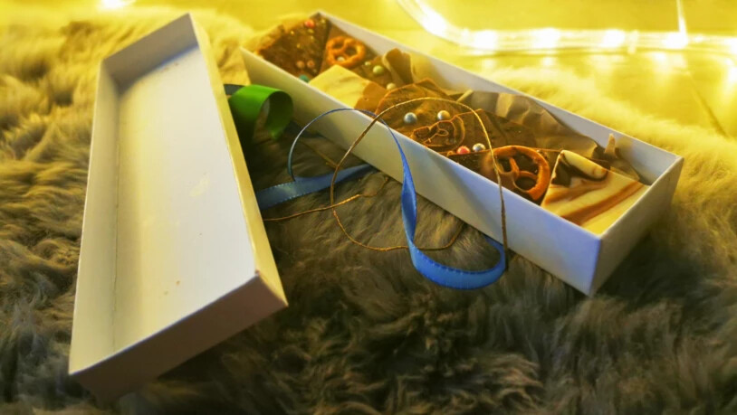 Kleine Freude: Die Bruchschokolade ist eine originelle Geschenkidee zum Weihnachtsfest.