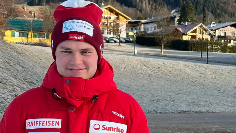 Wie im Frühling: Pascal Müller im deutschen Ramsau, wo es zwar kalt war, aber der Schnee Mangelware. 