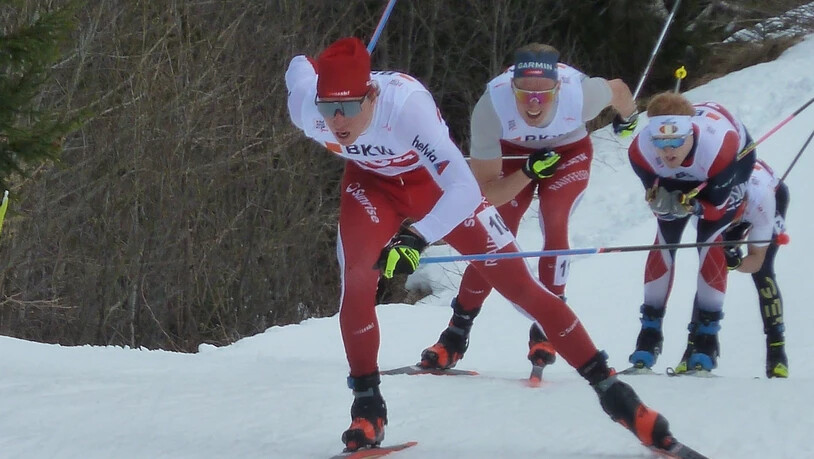 Engagierter Auftritt: Silvan Hauser führt das Sprintrennen an.