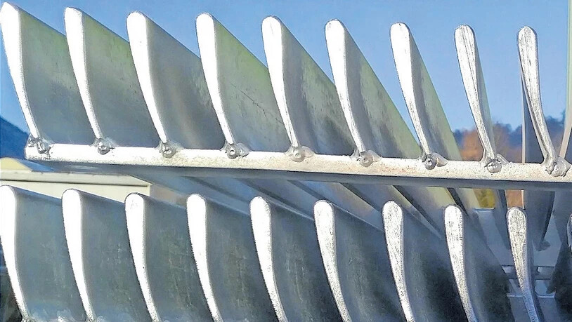 Die Strömung machts: Die Stäbe des prämierten Fischleitrechens der Fäh Maschinen- und Anlagenbau AG haben einen speziellen Querschnitt und werden im Fluss so ausgerichtet, dass sie den Fischen den Weg zum Bypass weisen. 