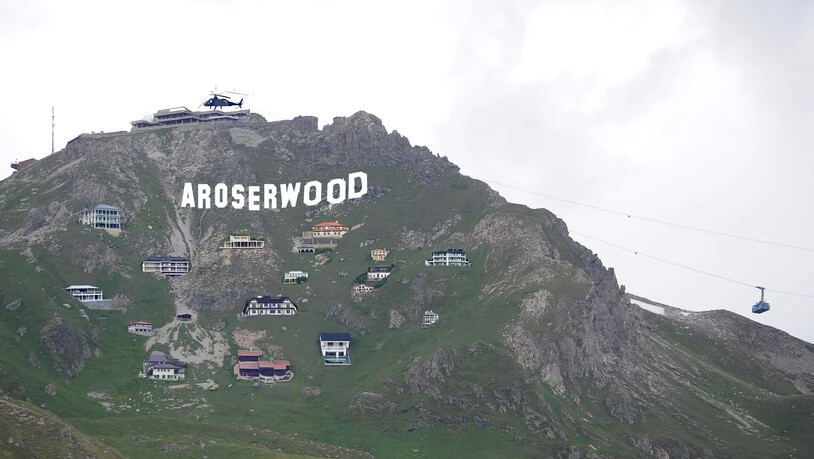Aroserwood statt Hollywood: Das Bild zeigt, wie das Weisshorn aussehen könnte, wenn Arosa zum Filmmekka geworden wäre. 