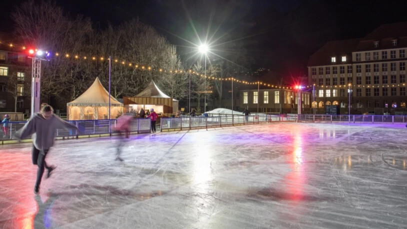 Quadereisfeld: Das Eisfeld auf der Quaderwiese ist offiziell eröffnet. 