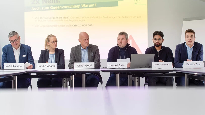 Zusammen gegen die Stadtklima-Initiative: Die Mitglieder des Nein-Komitees legten am Mittwoch ihre Argumente dar.