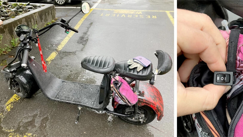 Nicht erlaubt: Der mit einem Schalter zu manipulierende E-Scooter erreicht eine Spitzengeschwindigkeit von 41 Stundenkilometern, erlaubt sind aber nur 20.
