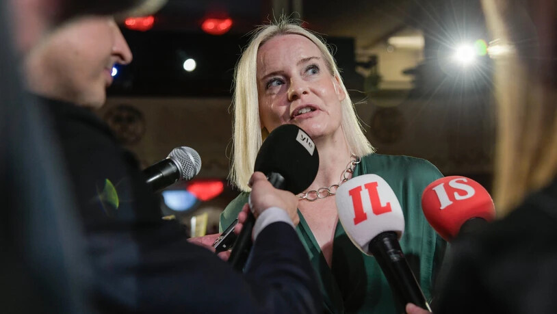 «Sehr verwirrendes» Resultat: Riikka Purra, Chefin der Basisfinnen, muss den Absturz ihrer Partei bei der Europawahl erklären. 