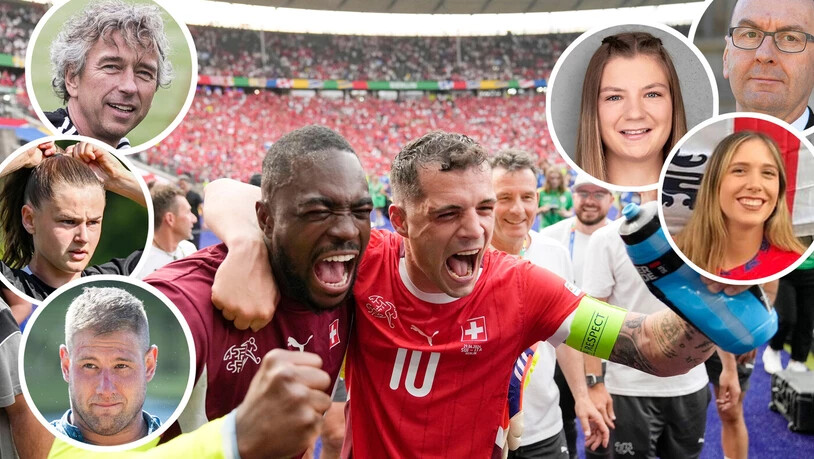 Geht es nach den befragten Glarnerinnen und Glarnern, können die Schweizer um Captain Granit Xhaka (rechts) am Samstag einen Sieg über England feiern.