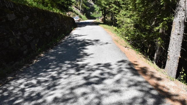 Auf dieser Nebenstrasse stürzte die Velofahrerin schwer.