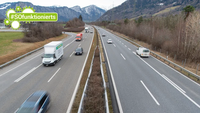Gross genug? Auf der Autobahn genügend Abstand zu halten, erhöht die Sicherheit massiv.