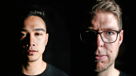 Die beiden Rapper im Interview mit Kirsty Stephenson. 