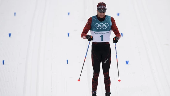 Dario Cologna überquerte im 50-km-Rennen die Ziellinie ausserhalb der Podestränge