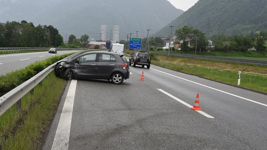 Auf der Autobahn kurz vor Chur kam es zum Unfall.