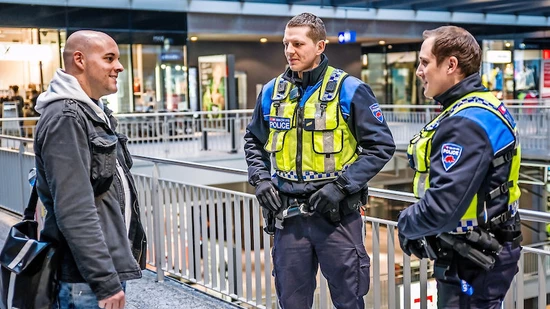 Die SBB-Transportpolizei zeigt Präsenz.
