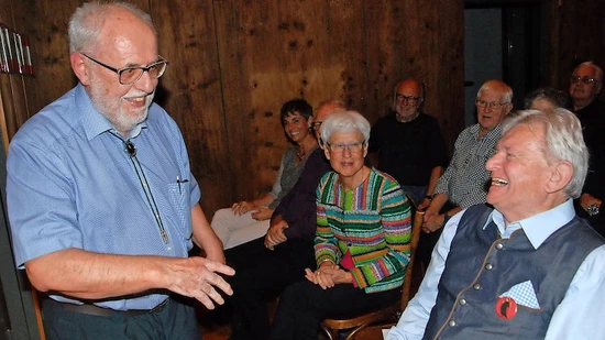 Zwei, die sich vom ersten Moment an hervorragend verstanden haben: Initiant und Alphornbläser Peter F. Wider (links) und Fridolin Hauser.