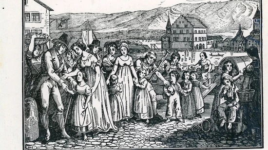 Die armen Glarner: Um 1800 kommen Glarner Kinder in Zürich an, damit ihnen geholfen werden kann.