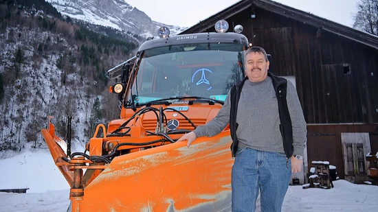 Armin Fischlis Unimog bleibt in diesem Winter meistens im Schopf untergestellt.