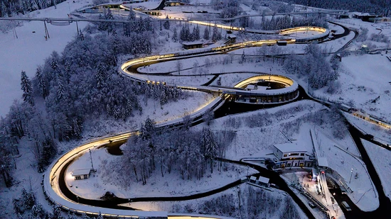 Der Eiskanal im deutschen Winterberg war Schauplatz der EM-Wettkämpfe im Zweier- und Viererbob