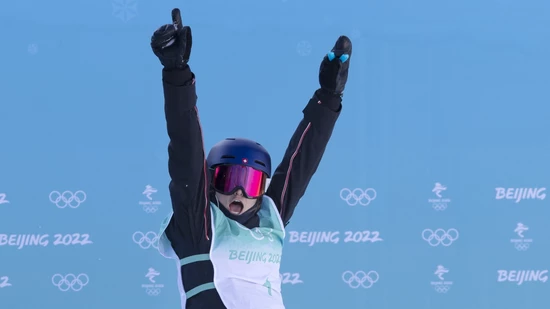 Mathilde Gremaud hatte bei der Big-Air-Premiere der Freestylerinnen allen Grund zum jubeln