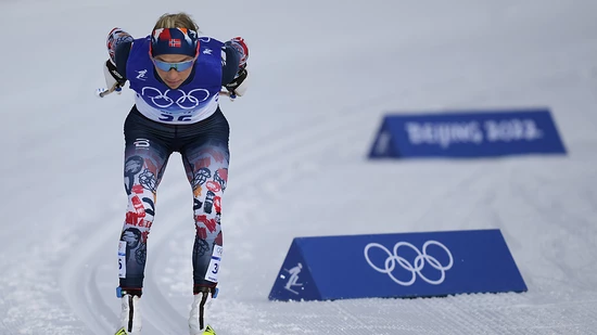 Therese Johaug gibt wie gewohnt alles. Diesmal reicht es für die 33-Jährige nur knapp zum Sieg.