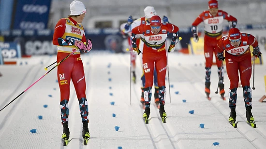 Seit dem Fehlen der Russen ein gewohntes Bild im Langlauf der Männer: Fast nur Norweger im Bild. (Archivaufnahme)