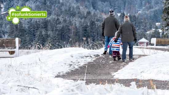 Auf alles gefasst: Auch wenn die Spazierwege geräumt sind, kann es immer wieder eisige Stellen haben.