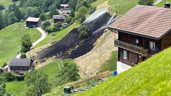 Unter Kontrolle gebracht: 25 Einsatzkräfte der Feuerwehr Vorderprättigau löschten das Feuer.