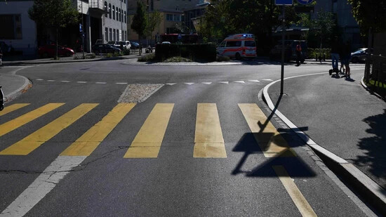 Unfallort: Im Kreisel Rätus-/Sägenstrasse in Chur ereignete sich am Freitag ein Unfall.
