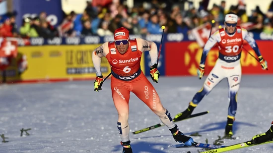 Valerio Grond gibt vor rund 4500 Zuschauern nochmals Schub, aber zum Podestplatz reicht es knapp nicht