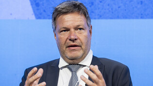 Der deutsche Vizekanzler und Wirtschaftsminister Robert Habeck bei einem Auftritt am Weltwirtschaftsforum (WEF) in Davos.