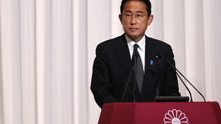 ARCHIV - Fumio Kishida, Premierminister von Japan, bei einer Pressekonferenz in Tokio. Foto: Rodrigo Reyes Marin/ZUMA POOL/dpa