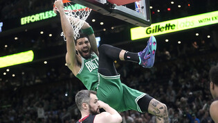 Noch nicht geschlagen: Jayson Tatum und die Boston Celtics könnten als erstes Team in der Geschichte der NBA einen 0:3-Rückstand drehen