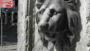 Die Winterthurer Polizei sucht nach diesem stählernen Löwenkopf. Unbekannte haben die 30 Kilogramm schwere Brunnenfigur gestohlen.