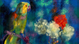 Papagei mit Nelken: In Stampa ist unter anderem Augusto Giacomettis Bild «Natura Morta/Stillleben» zu sehen.